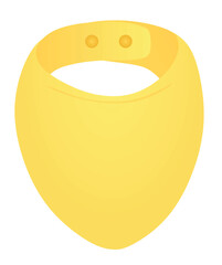 Yellow baby apron. vector illustration	