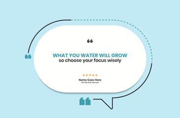 Creative Testimonial Editable Vector template, Quote template, speech bubbles, What our Clients Say, Review, Feedback, Infographic Template, positive and inspirational quote , text box design, rate us