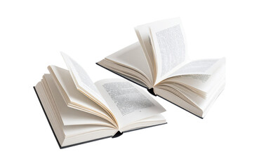 Two Flying Books with Motion Blur Effect, isolated on a transparent background