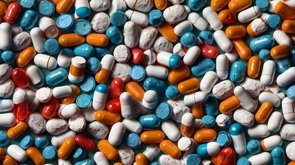 colorful pills background