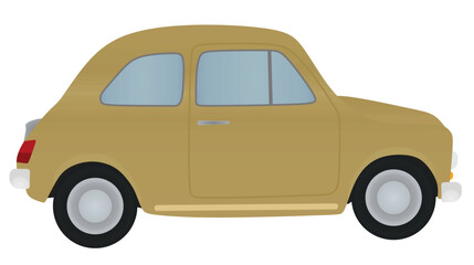 Brown retro car. vector illustration	