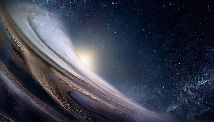 detailed galaxy background with liquid mercury texture