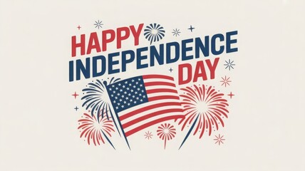 “4th of July” Handwritten Brush Lettering on White Background – Celebrating Happy Independence Day
