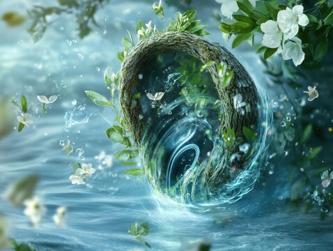 Magical vortex amidst nature