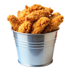 Bucket of Fried Chicken with Transparent Background