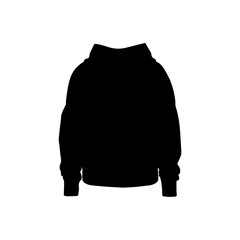 Silhouette of a black long sleeved collared shirt with cuffs isolated on a white background plain view