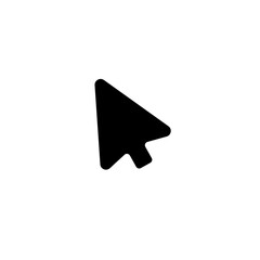 A simple black cursor arrow pointing upwards and to the right on a white background image viewable