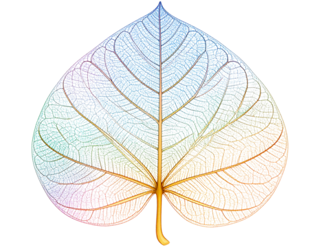 Leaf skeleton aesthetic, transparent background