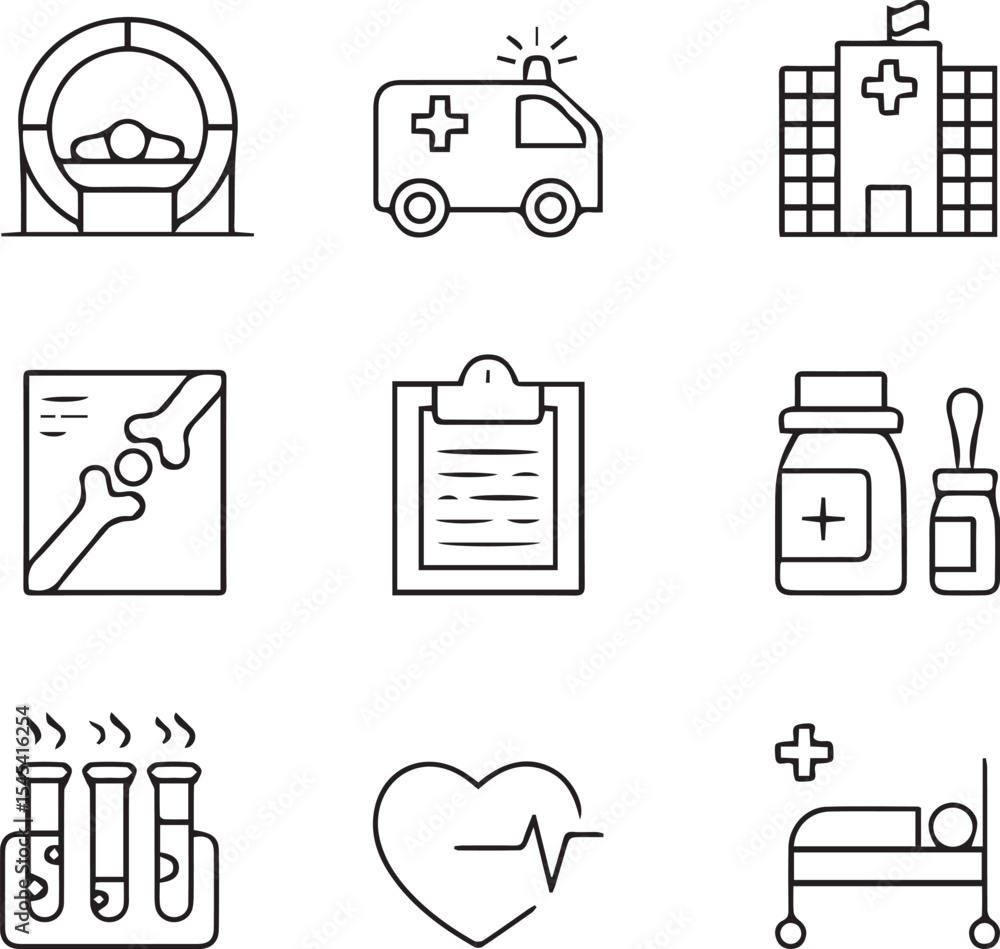 Poster a comprehensive set of vector icons for business and web design, featuring computer, internet, netwo