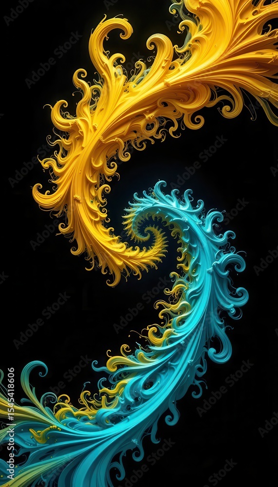 Poster colorful swirling patterns create dynamic backgrounds for mobile displays