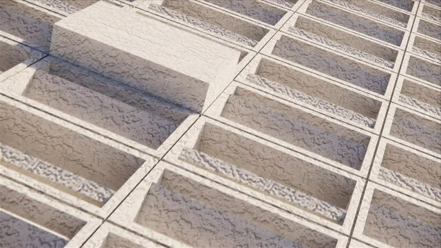 concrete blocks roster animation