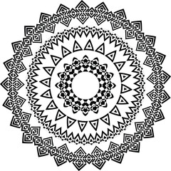Premium Luxurious Black Mandala Design | Royal White Background Art