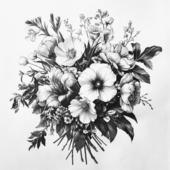 hand drawn flowers