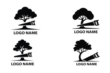 Tree and Saw Logo