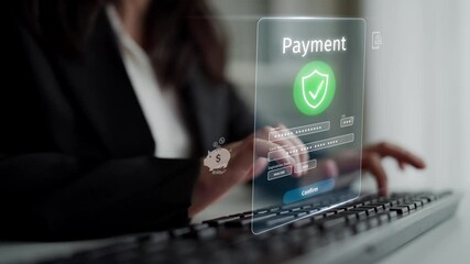 Secure online payment, safe e-commerce transactions, digital payment solutions, online financial security, and electronic payment systems ensuring smooth business continuity. Muxer - Powered by Adobe