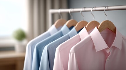 Collection of Stylish Dress Shirts in Soft Colors