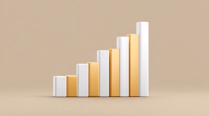 Stylized Bar Graph Representing Growth and Progress