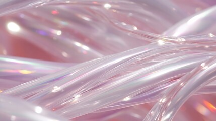 Abstract Close-Up of Colorful Transparent Tubes