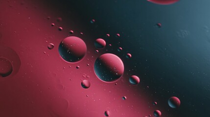 Abstract Macro Water Droplets on Colorful Background