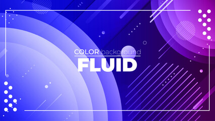 Futuristic Abstract Geometric Liquid Gradient Background with 3D Shapes and Fluid Blobs in Vibrant Purple, Blue, and Pink Tones for Modern Design Projects