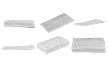 Tissue paper on white background single