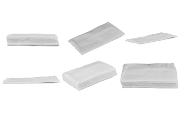 Tissue paper on white background single