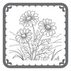 Vintage floral background with decorative flowers and elegant frame design