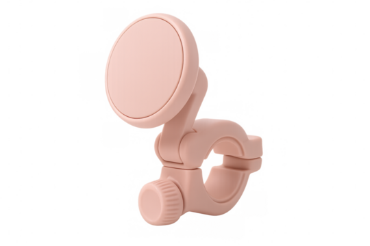 Pink smartphone car mount holder with transparent background