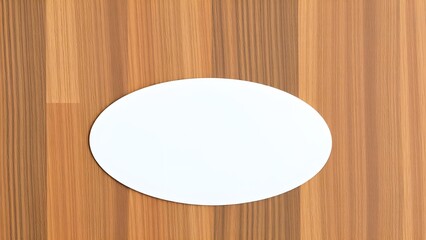 White cardboard on wooden texture 