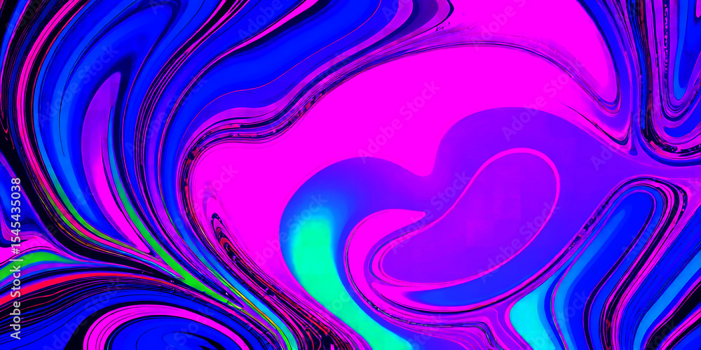 Poster abstract background with swirling patterns of vibrant pink blue and green colors creating a fluid de
