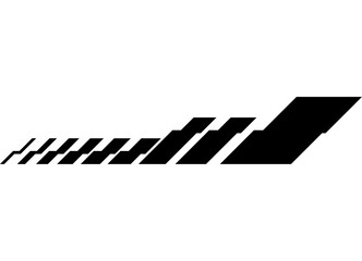 Sport racing pattern on car body, boat, motorcycle, sportswear, toy. Decorative black design element on white background. Vector striped background. Speed, Game