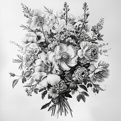hand drawn flowers