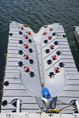 Modular floating dock for mooring jet skis