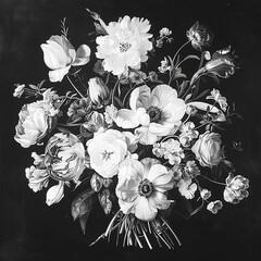 hand drawn flowers