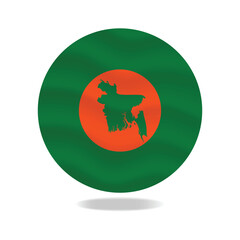  Bangladesh national flag 3d circle