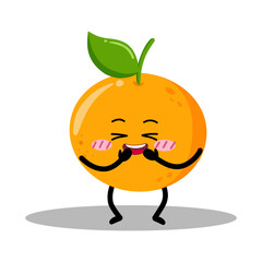 Cute Hand Drawn Shy orange Blushing