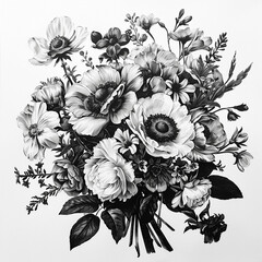 hand drawn flowers