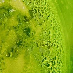 green water drops