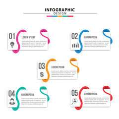 business vector infographic with 6 steps and icons. flat flowchart design with central circle. ideal for process diagram, workflow, banner, presentation, website, and data visualization