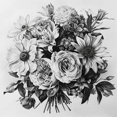 hand drawn flowers