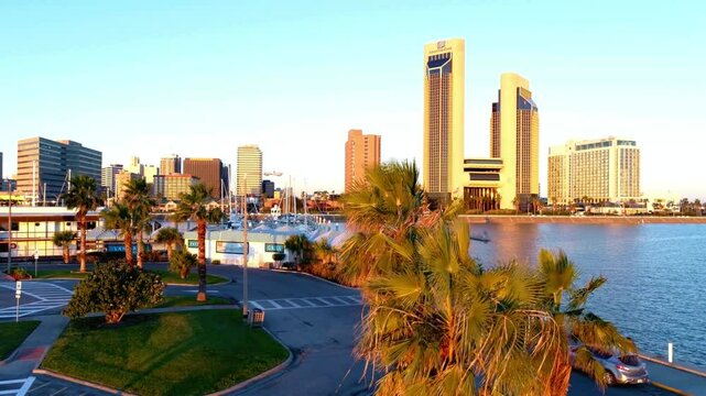 Panoramic View of Corpus Christi Skyline and Bayfront