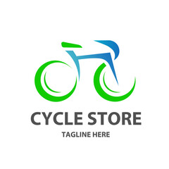 Abstract Cycle Logo, green blue cycle logo, bicycle logo 
