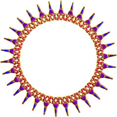 round frame made of colorful stars