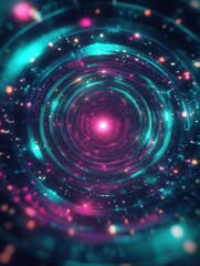 Obraz premium Colorful, swirling cosmic vortex in space