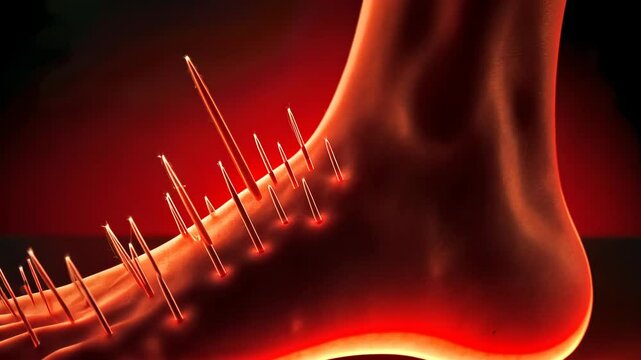 Foot pain, heel discomfort, ankle soreness. Pain management. Nerves react to sharp stimuli. Muscle support decreases inflammation. Treatment effectiveness enhances mobility.
