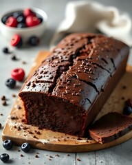 Image d'un gateau au chocolat dans un plat 