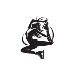 Ice skating sport beauty Vector (3).eps