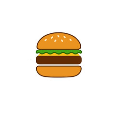 hamburger isolated on white background
