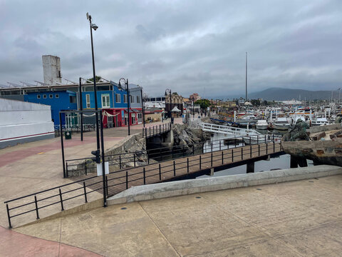 Ensenada, Mexico, June 5, 2025: The Monument to Fishermen on the Waterfront Monumento al Pescaderos with dramatic statues commemorate workers at Sea and their families waiting for them