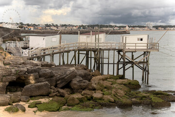 Trois carrelets à Royan, Charente-Maritime France